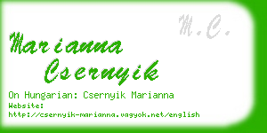 marianna csernyik business card
